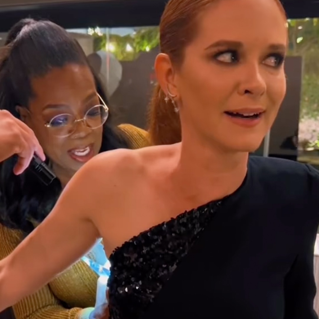 See Oprah Stop Grey’s Anatomy’s Sarah Drew to Ask About Her LBD